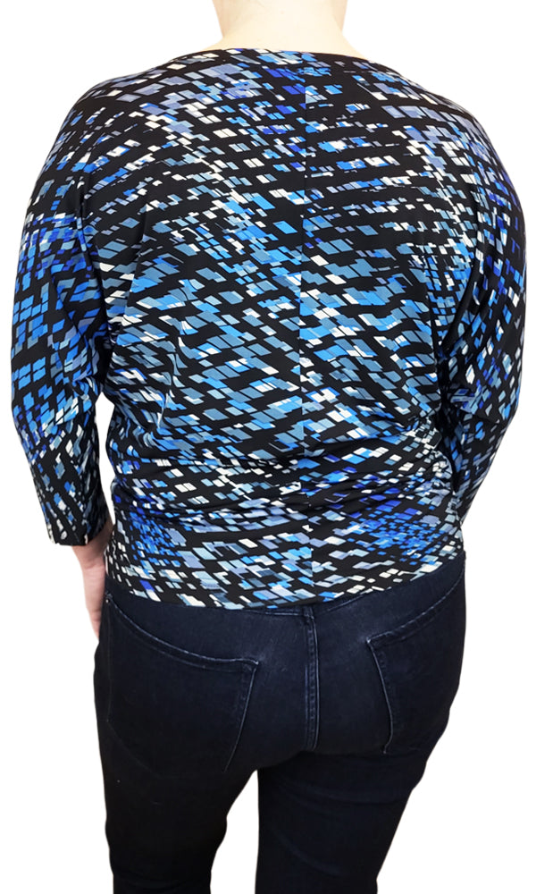 AMANDA Diamond Slouch Tee in DENIM - FINAL SALE!