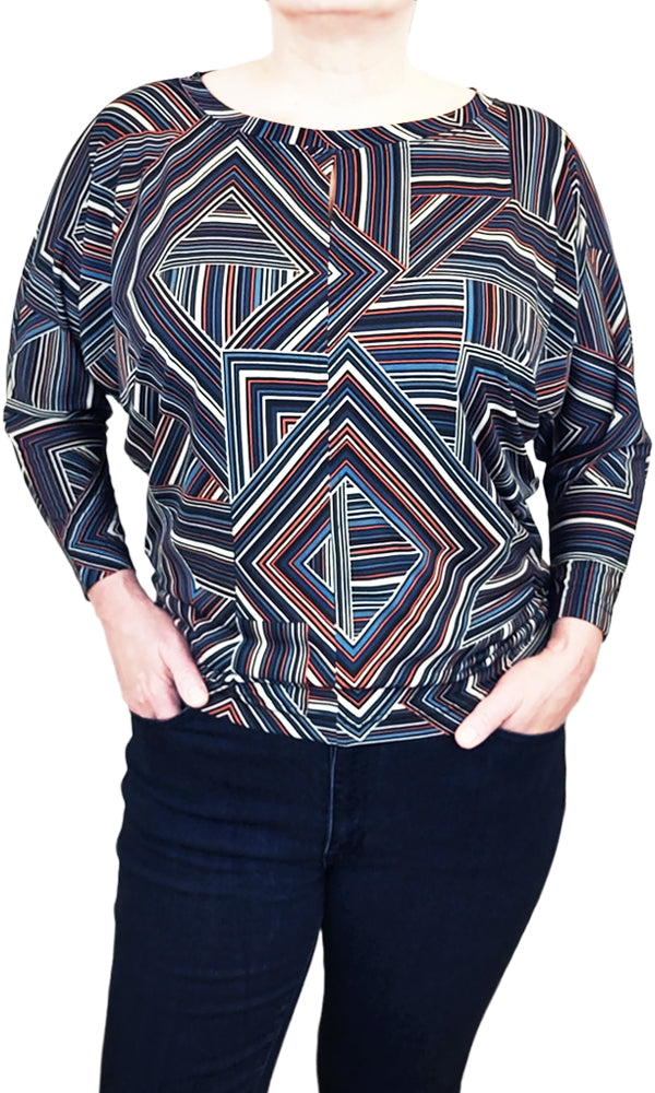 AMANDA Maze Slouch Tee in ORANGE - FINAL SALE!