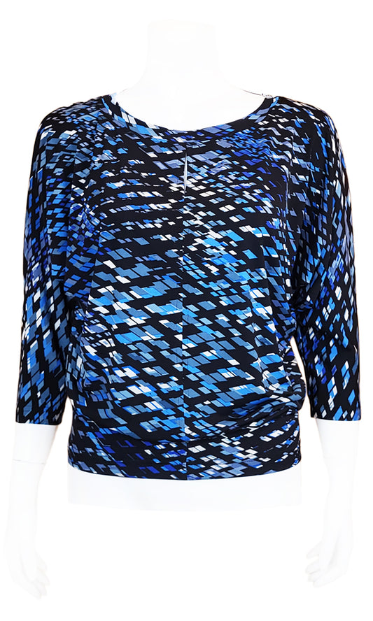 AMANDA Diamond Slouch Tee in DENIM - FINAL SALE!