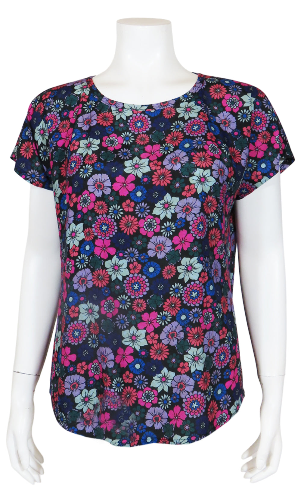 BEA Vintage Floral Blouse in PURPLE