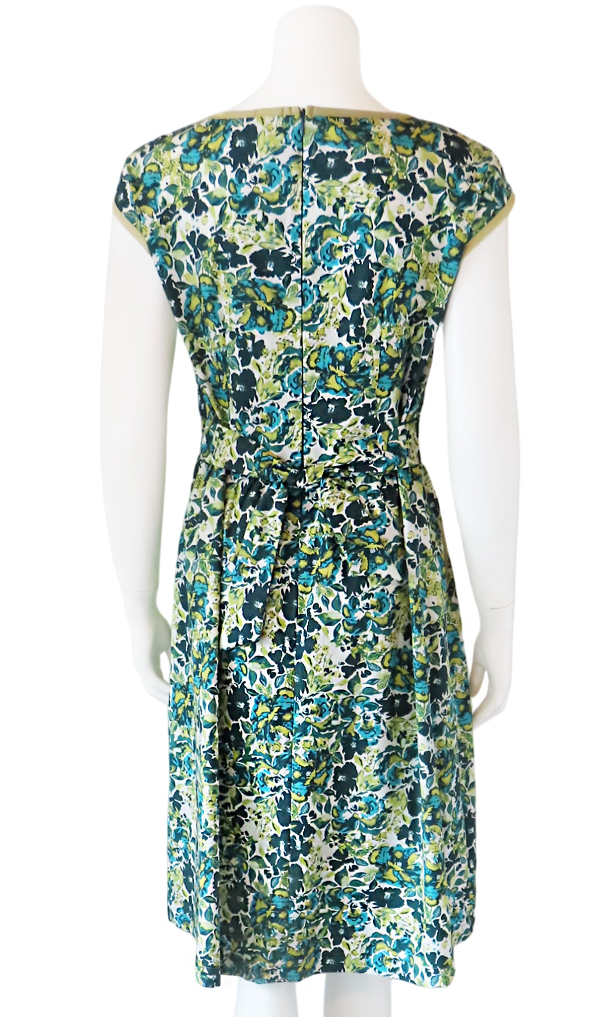 BLYTHE 5th Ave. Floral Fit & Flare - TEAL
