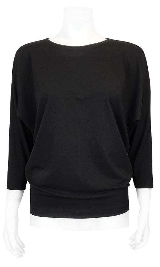 JO Bamboo Slouch Tee - BLACK