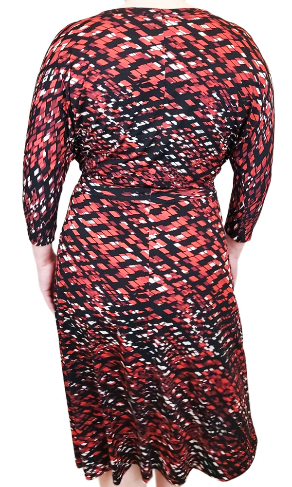 LEIGH Diamond Slouch Dress in RUBY - FINAL SALE!