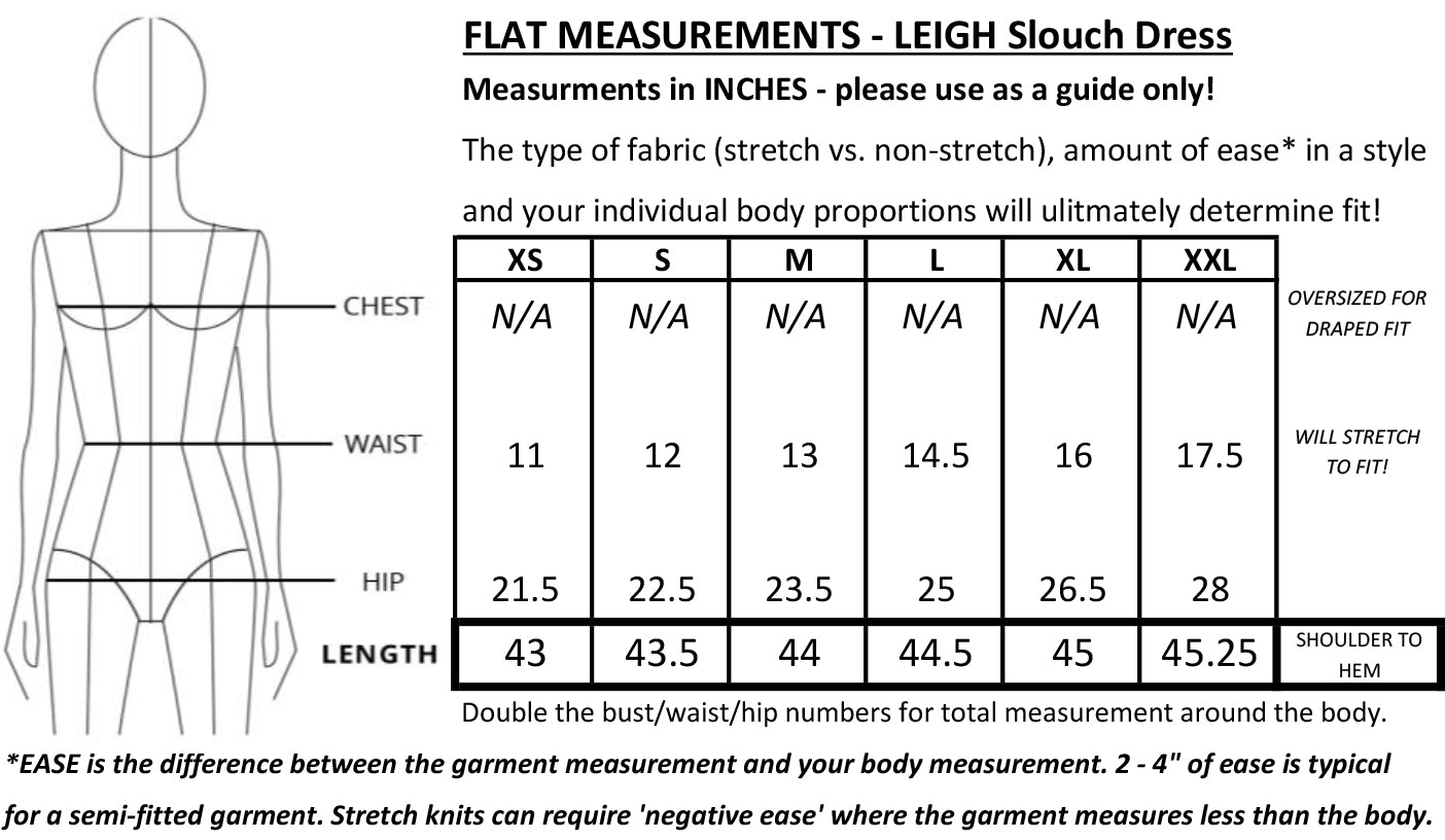 LEIGH BrushStroke Slouch Dress in BLACK - FINAL SALE!