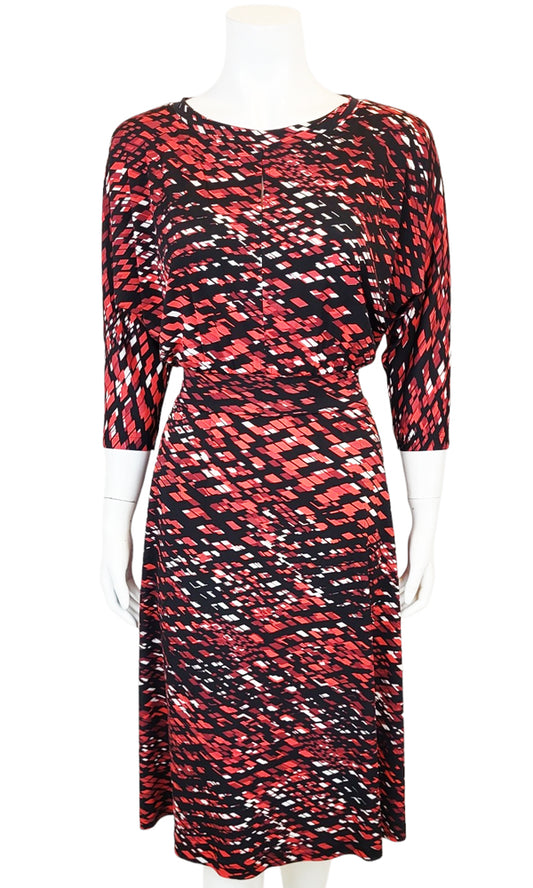 LEIGH Diamond Slouch Dress in RUBY - FINAL SALE!