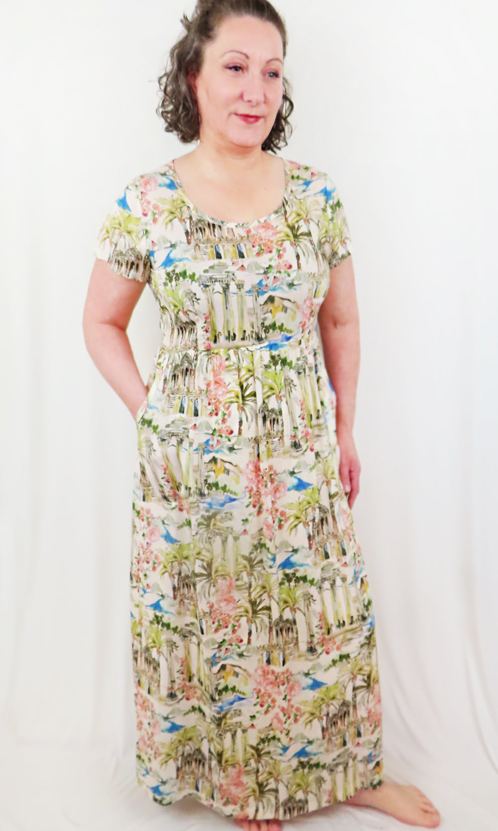 LINDLEY Ruins Maxi Dress in ANTIQUE