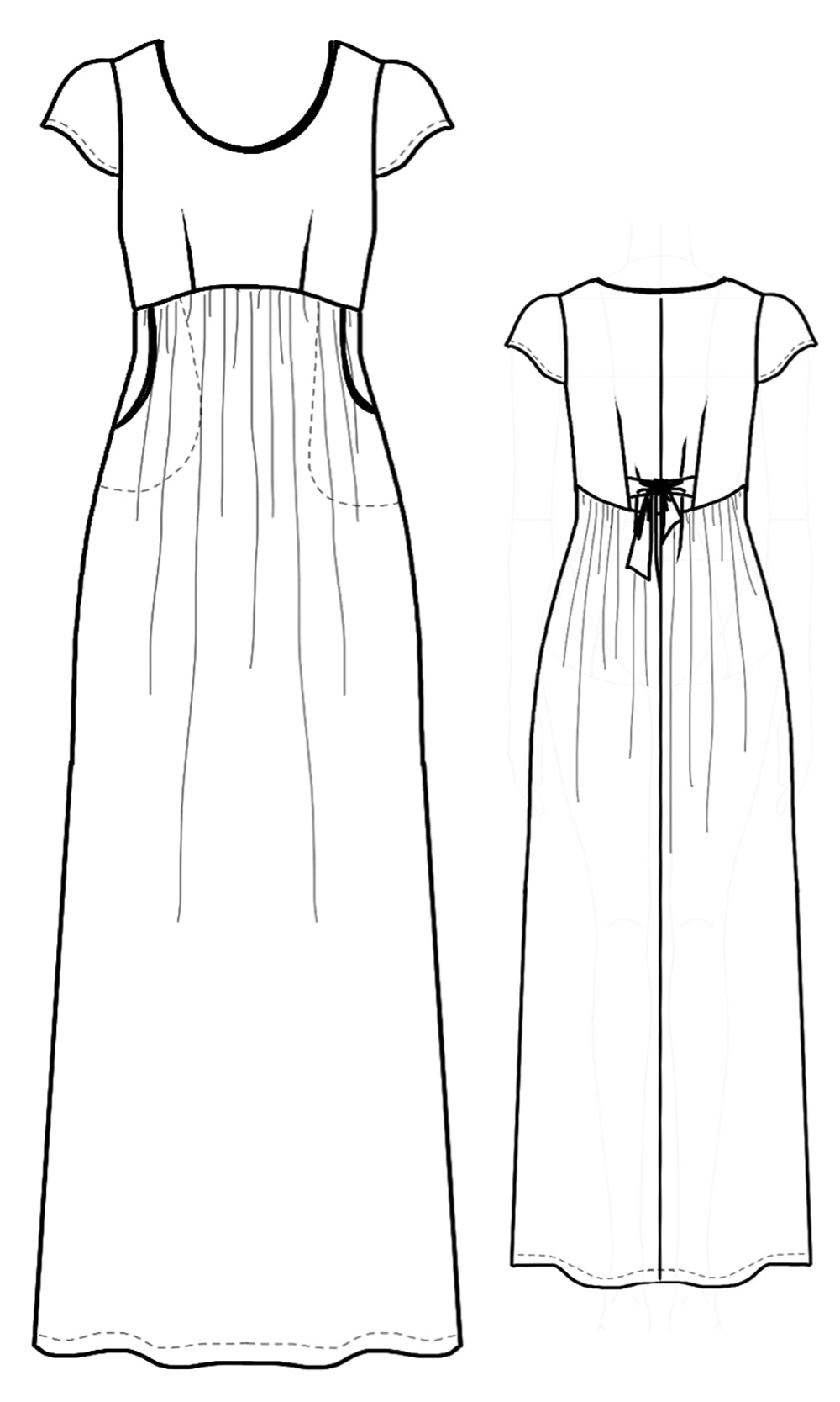 LINDLEY Ruins Maxi Dress in ANTIQUE