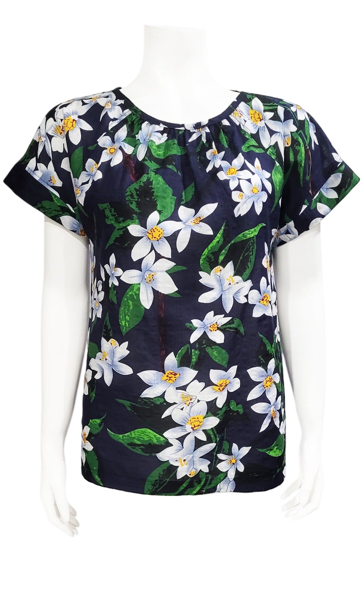 OLLY Print Blouse - BLUE HAWAII