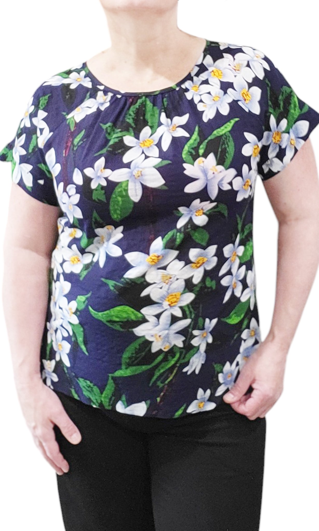 OLLY Print Blouse - HAWAII MIST