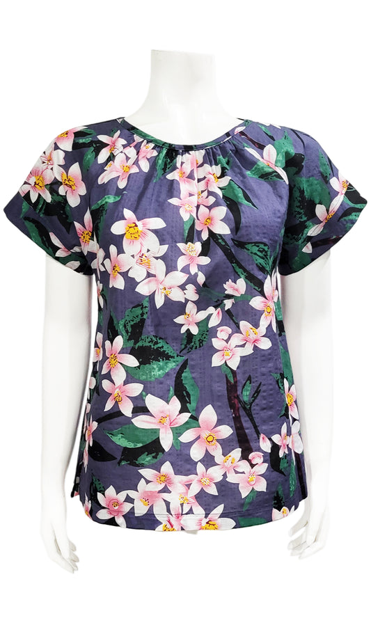 OLLY Print Blouse - HAWAII MIST
