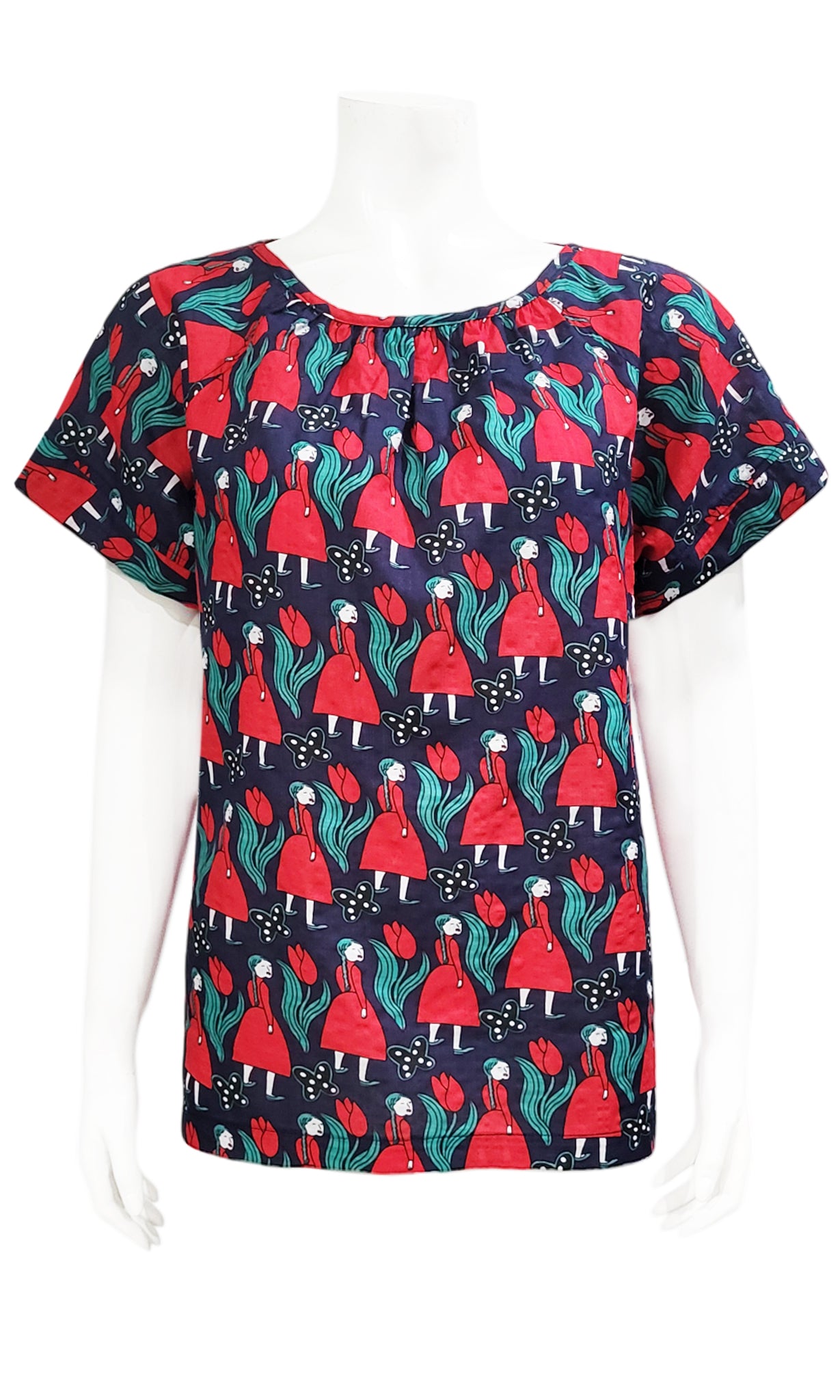 OLLY Blouse - NAVY GIRLS