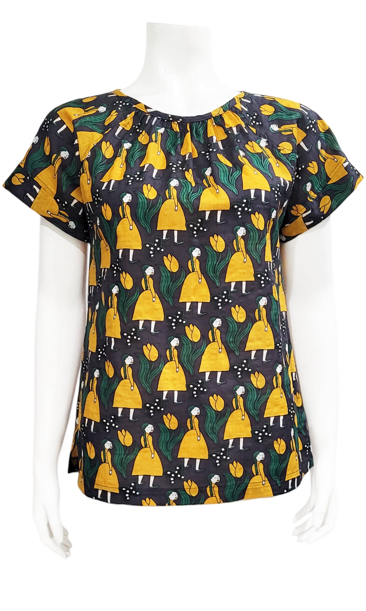 OLLY Print Blouse - GREY GIRLS