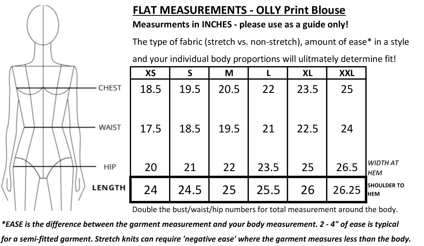 OLLY Print Blouse - HAWAII MIST