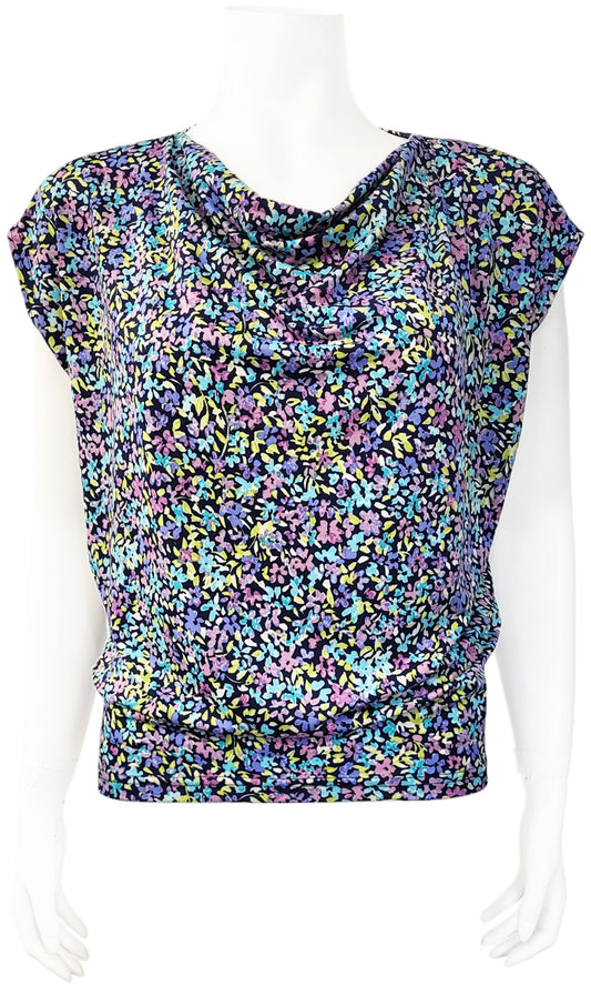 BOWEN Slouch Cowl Tee - PURPLE POSEY