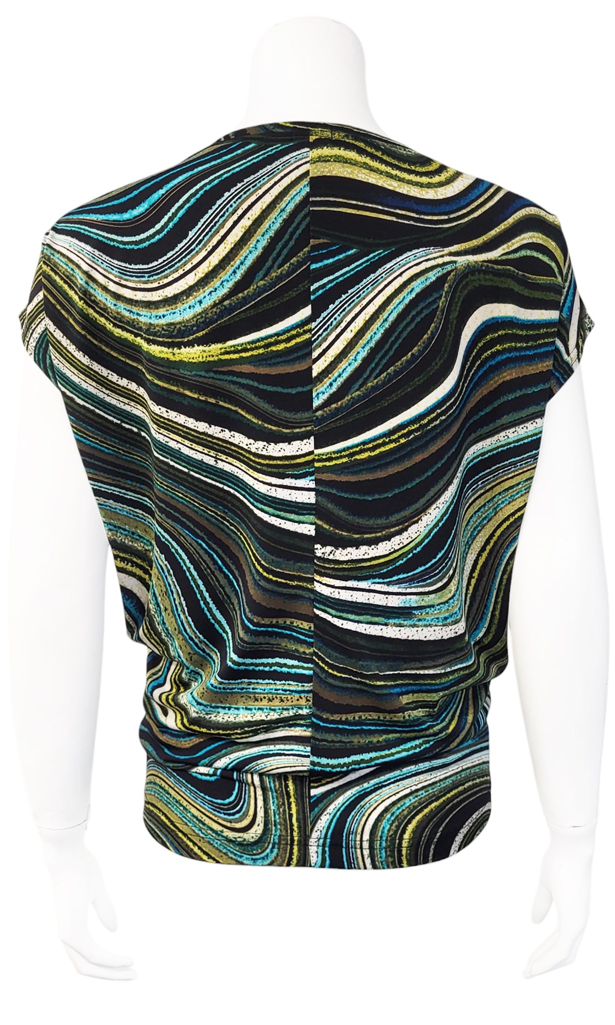 BOWEN Slouch Cowl Tee - TEAL WAVE