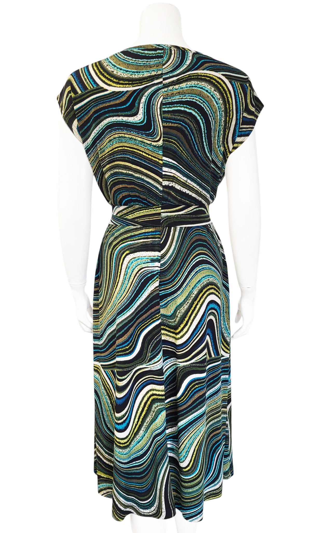 CALISTA Slouch Cowl Dress - TEAL WAVE