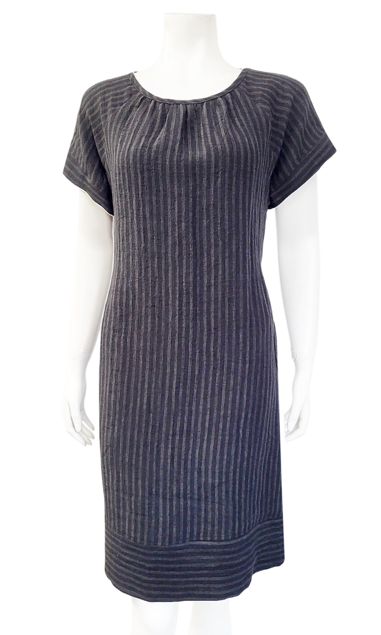 ETTA Rumple Dress - GREY STRIPE