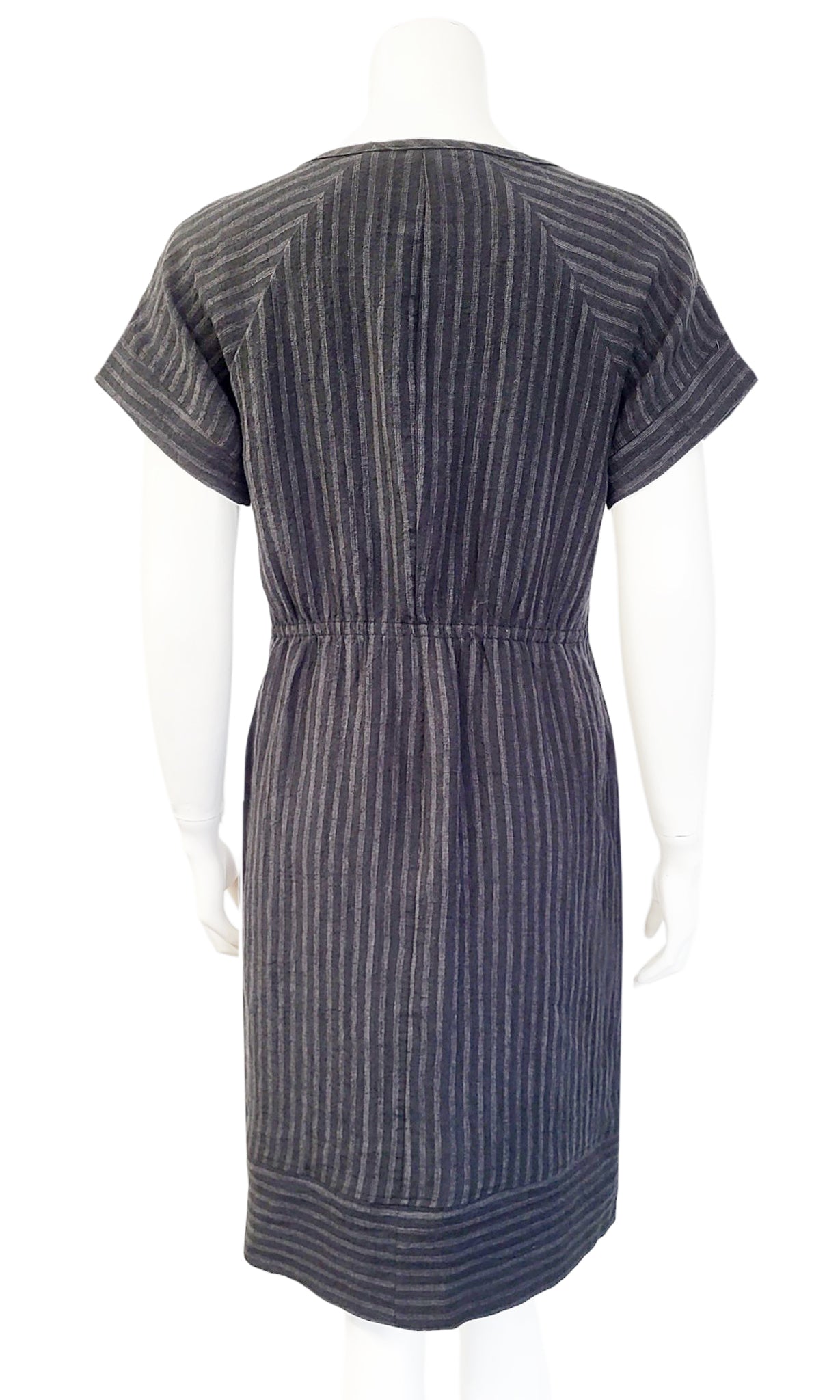 ETTA Rumple Dress - GREY STRIPE