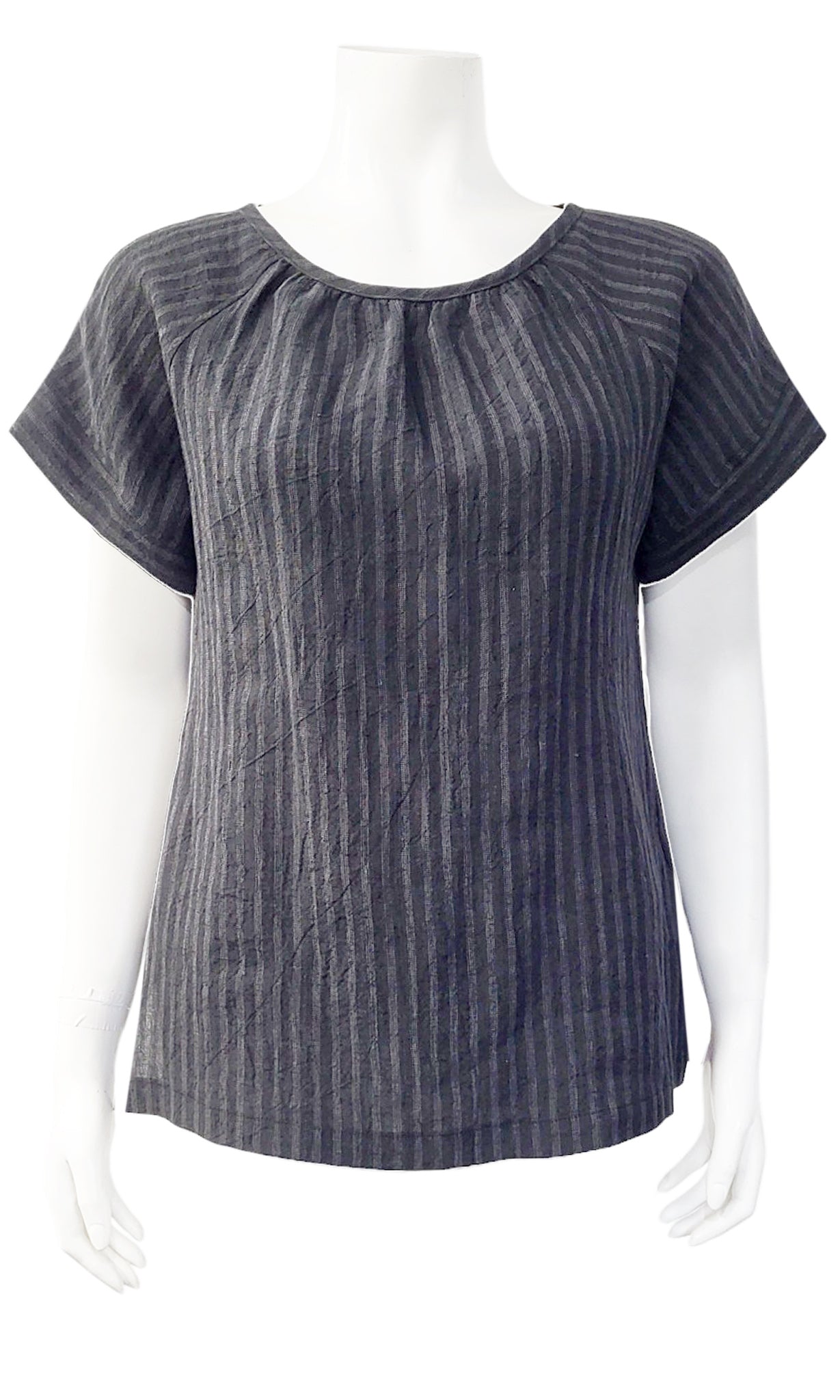 OTIS Rumple Blouse - GREY STRIPE