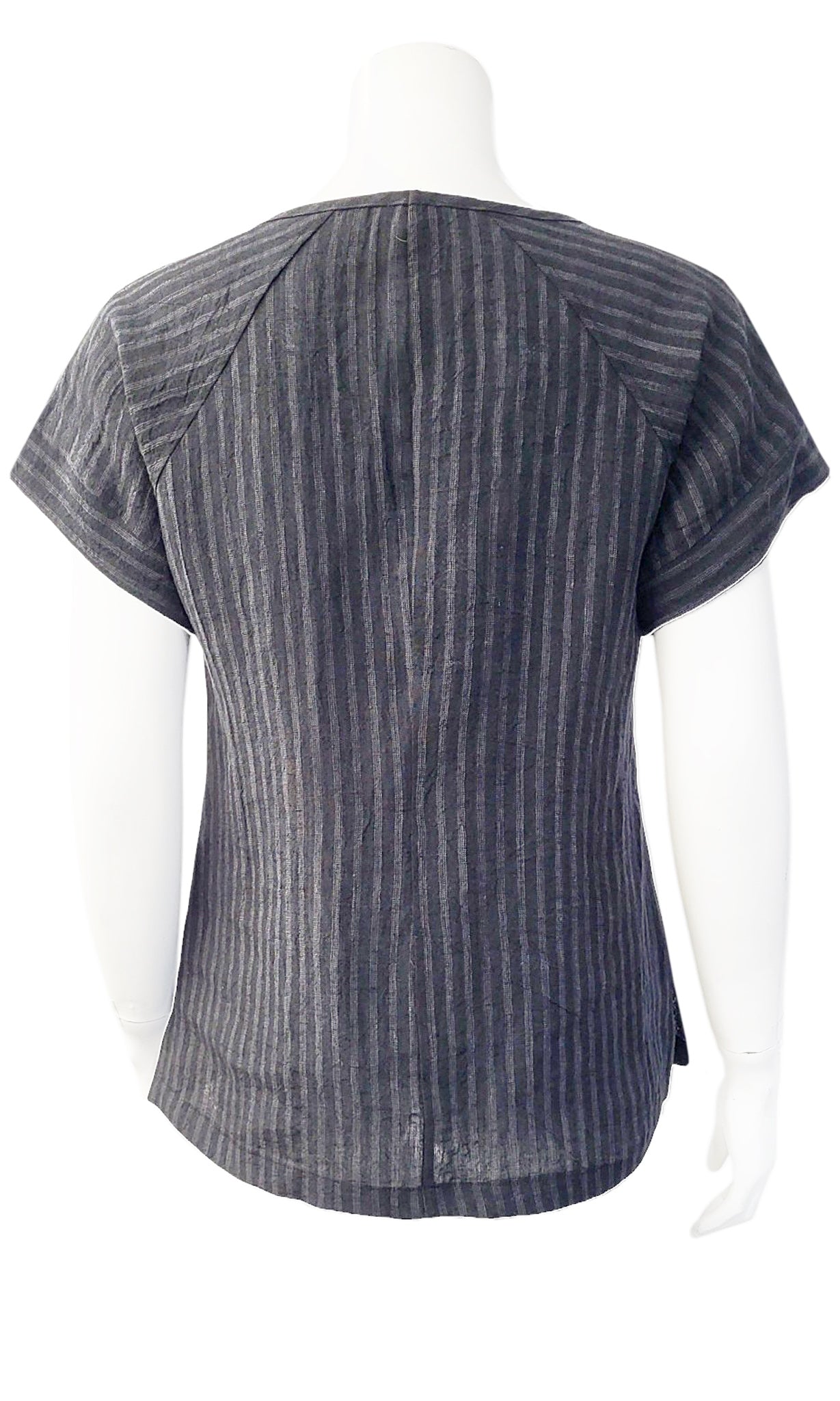 OTIS Rumple Blouse - GREY STRIPE