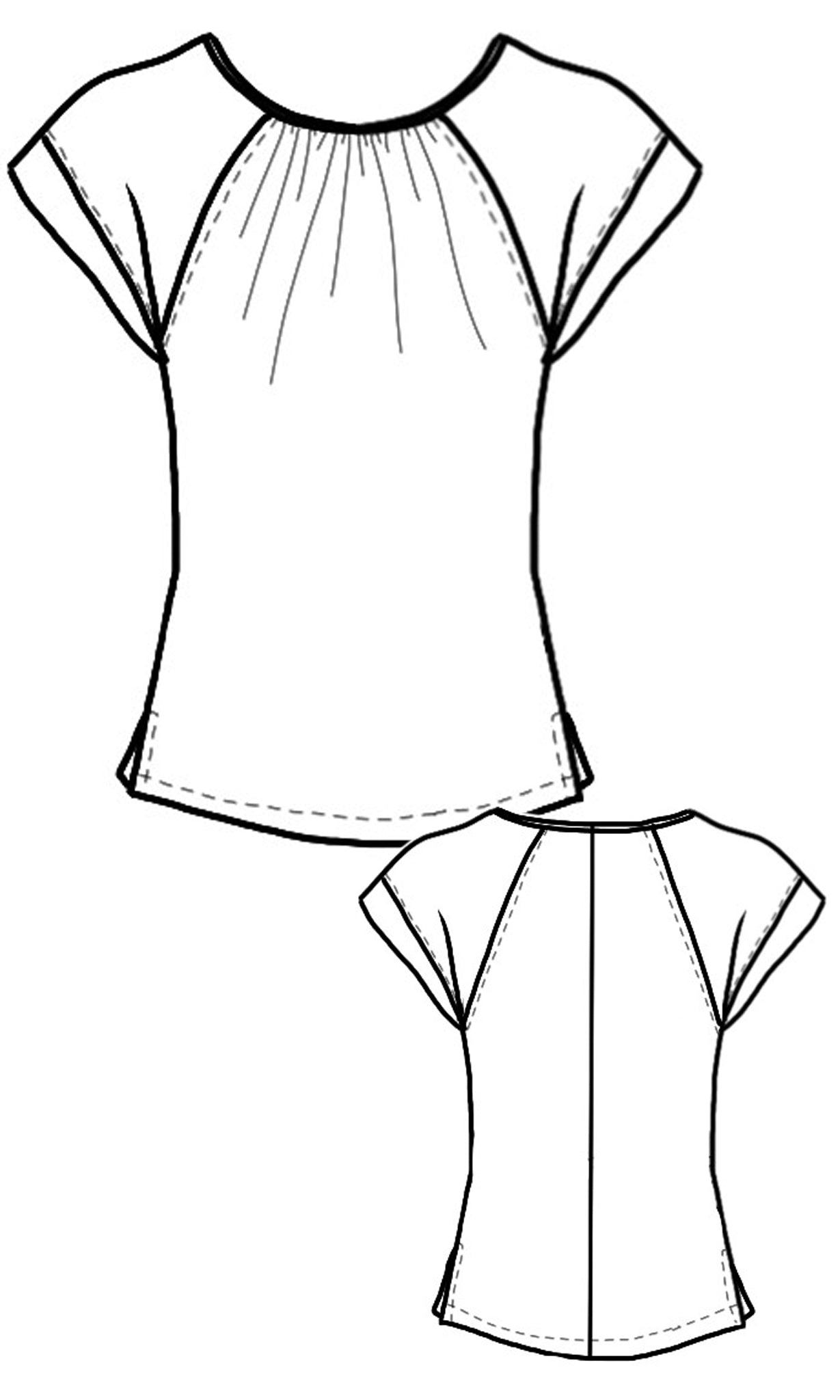 OLLY Print Blouse - HAWAII MIST