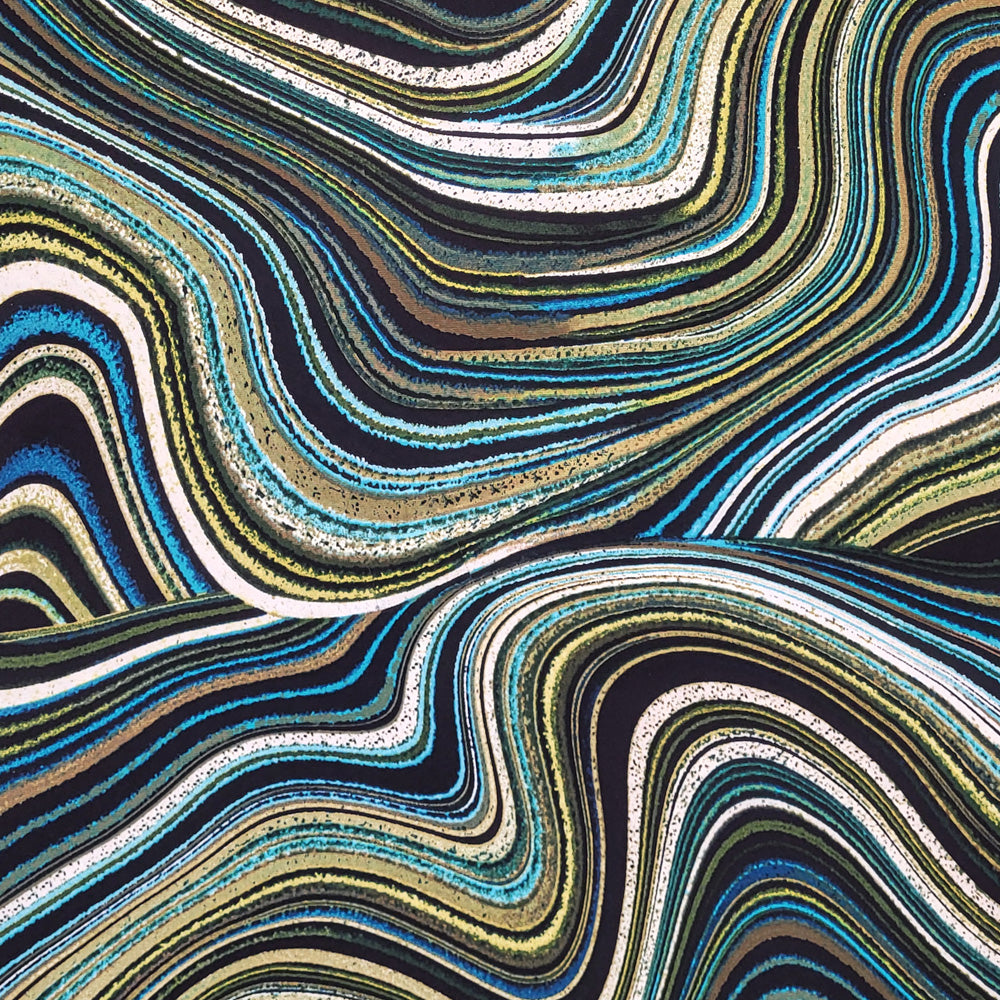 BOWEN Slouch Cowl Tee - TEAL WAVE