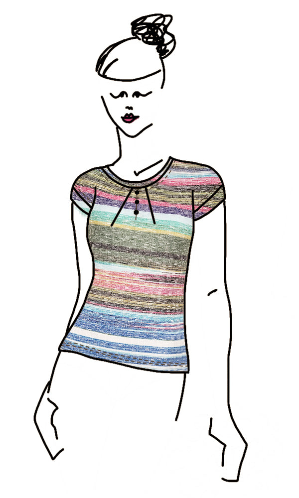 CORA Sunset Stripe Tee - FINAL SALE