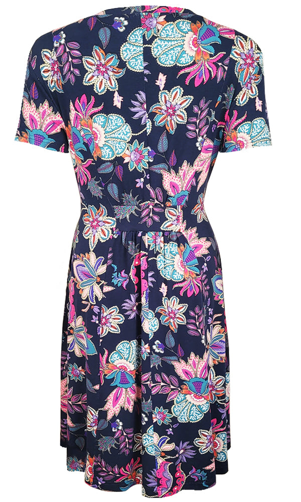 DELPHINE Blue Fleur Dress - FINAL SALE