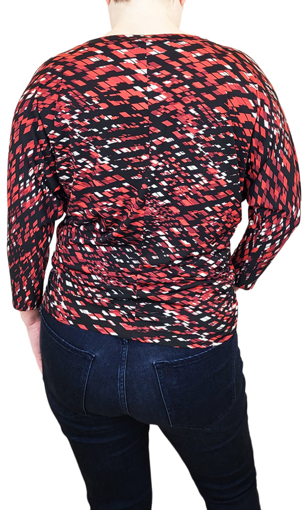 AMANDA Diamond Slouch Tee in RED - FINAL SALE!
