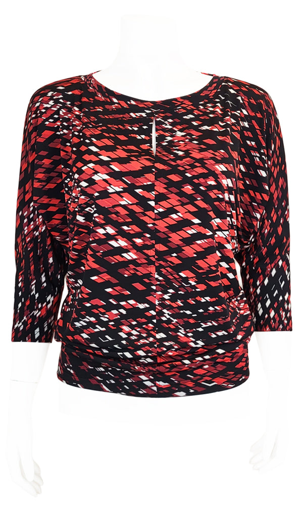 AMANDA Diamond Slouch Tee in RED - FINAL SALE!