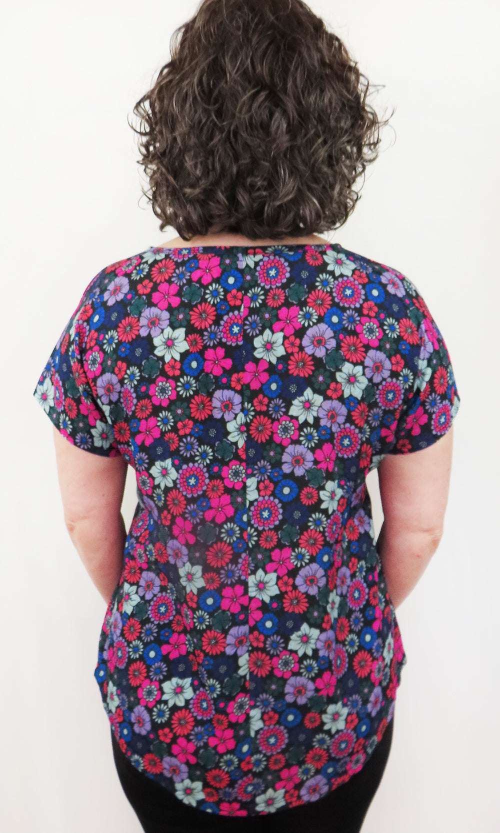 BEA Vintage Floral Blouse in PURPLE