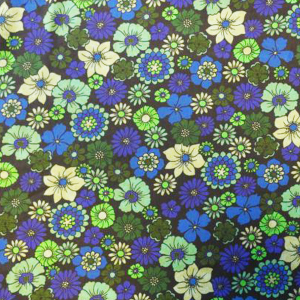 BEATRICE Vintage Floral Shift in BLUE