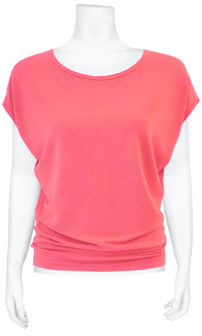 CHARLES Slouch Tee - CORAL-ROSE