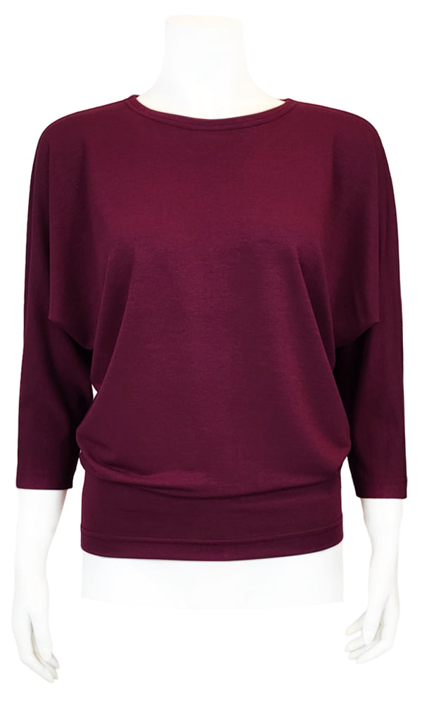 JO Bamboo Slouch Tee - CURRANT