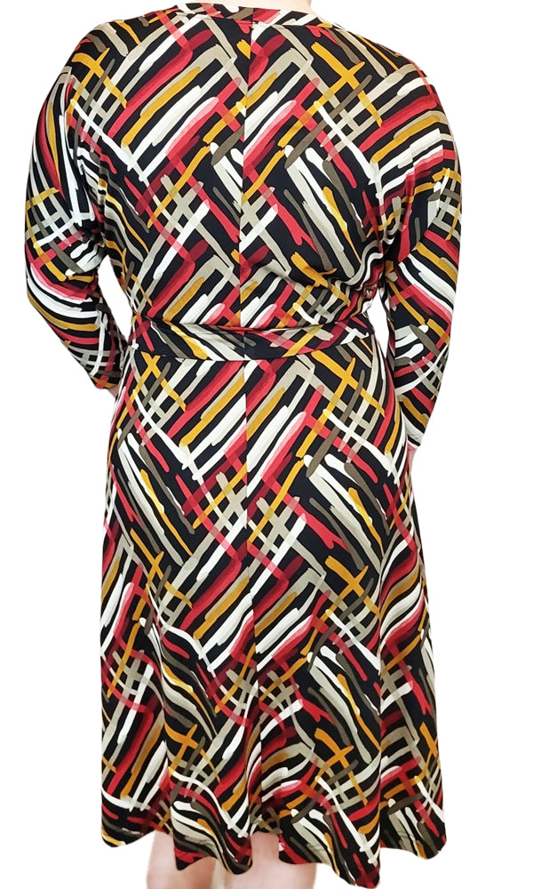 LEIGH BrushStroke Slouch Dress in BLACK - FINAL SALE!