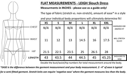 LEIGH BrushStroke Slouch Dress in BLACK - FINAL SALE!