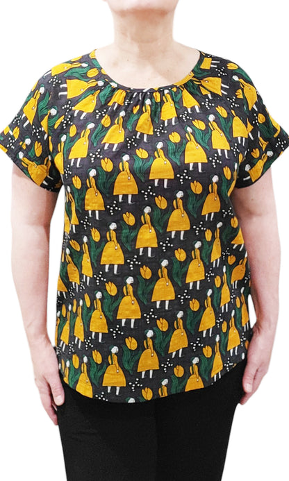 OLLY Print Blouse - HAWAII MIST