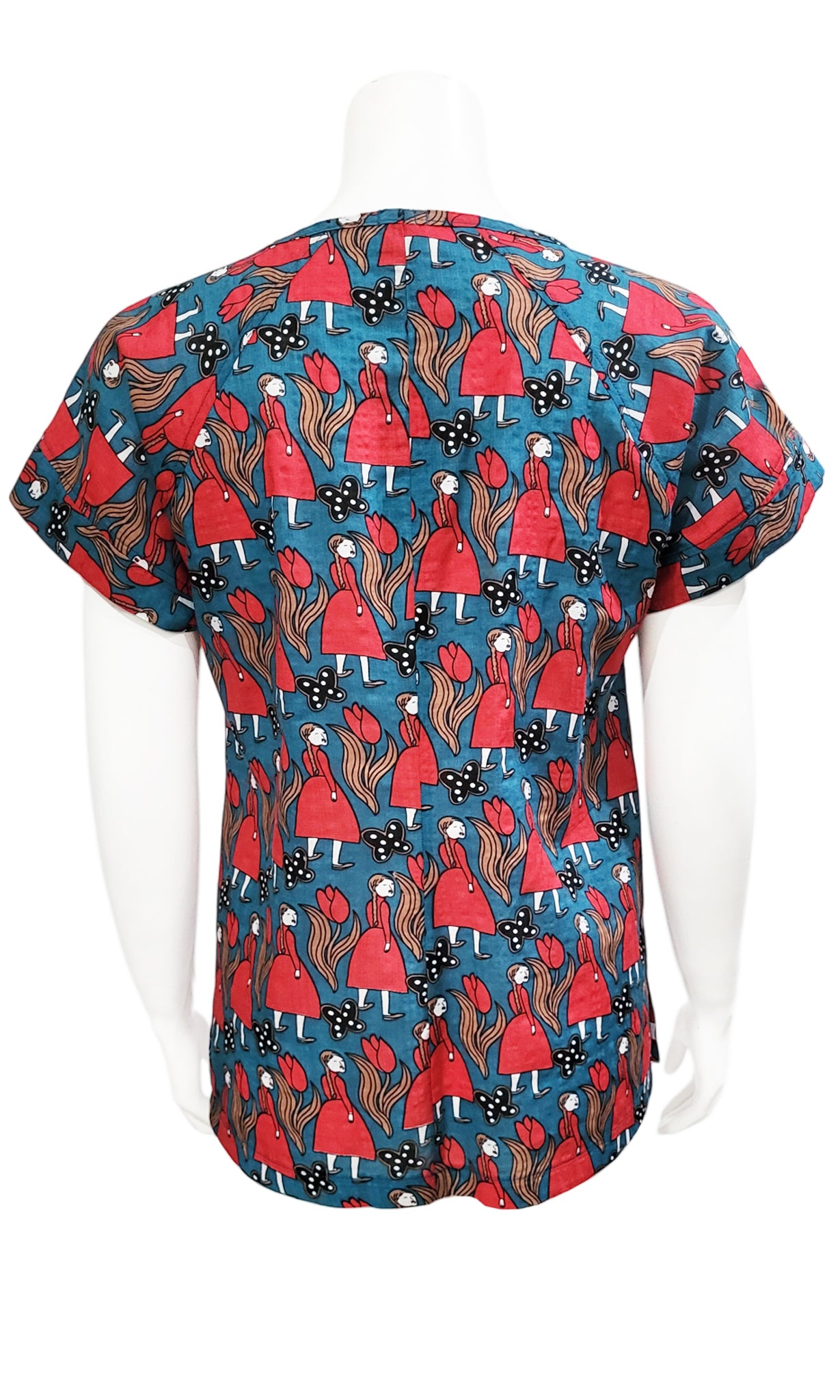 OLLY Print Blouse - TEAL GIRLS