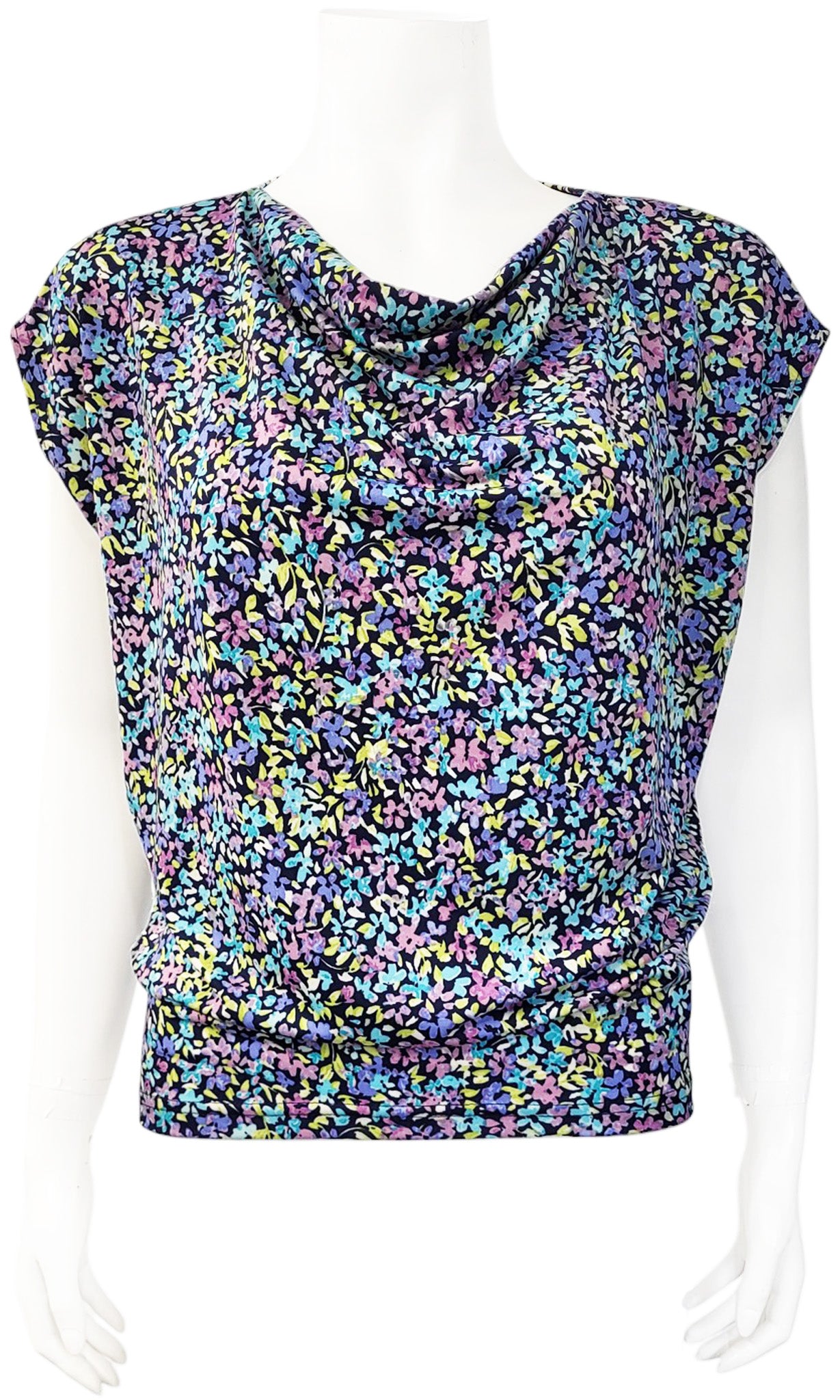 BOWEN Slouch Cowl Tee - PURPLE POSEY