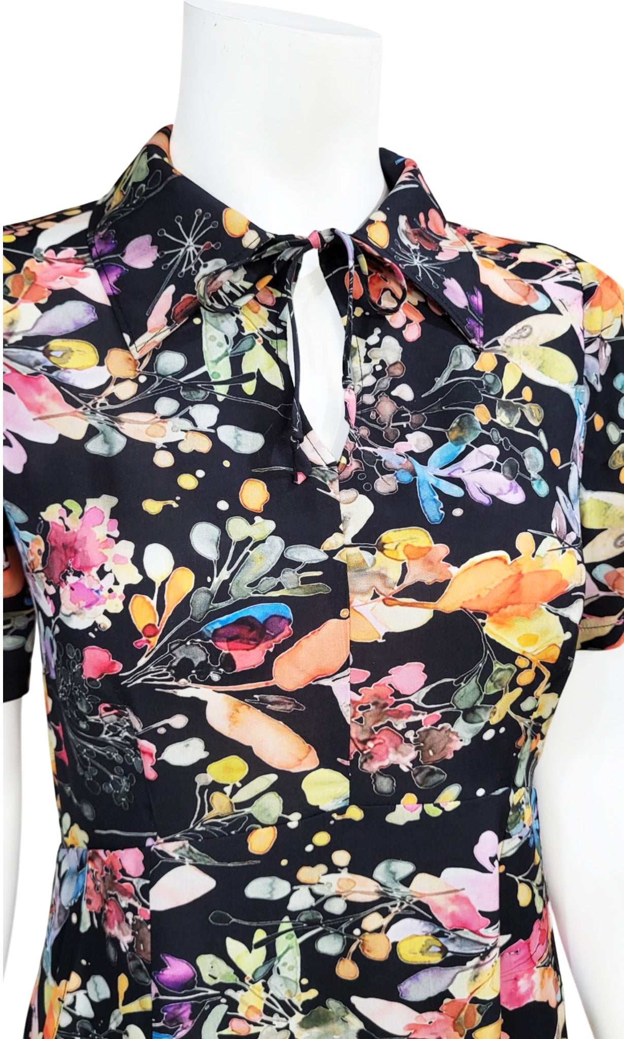 ELOISE Foliage Dress - BLACK