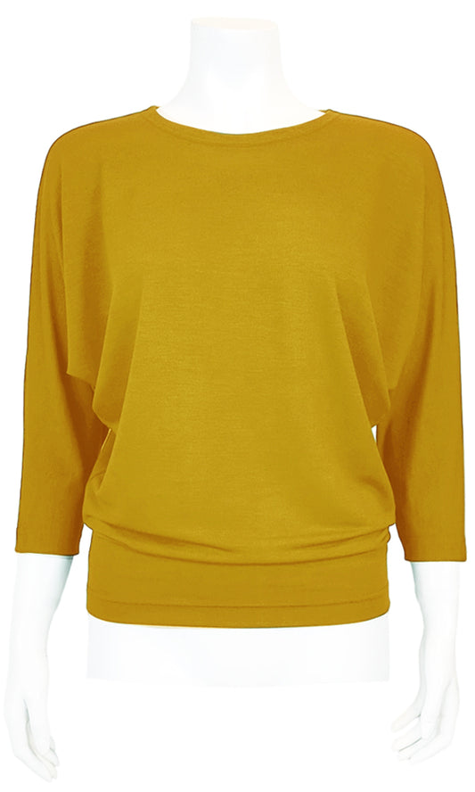 JOJO Willow Crepe Slouch Tee - HARVEST GOLD
