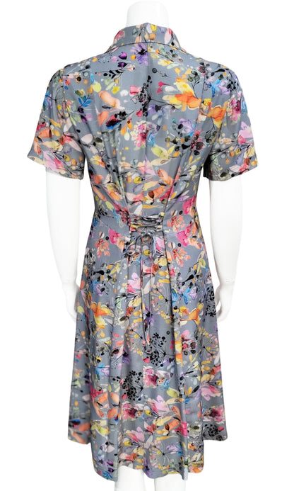 ELOISE Foliage Dress - GREY