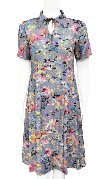 ELOISE Foliage Dress - GREY