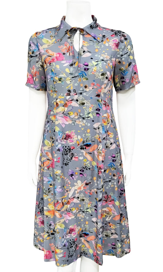 ELOISE Foliage Dress - GREY