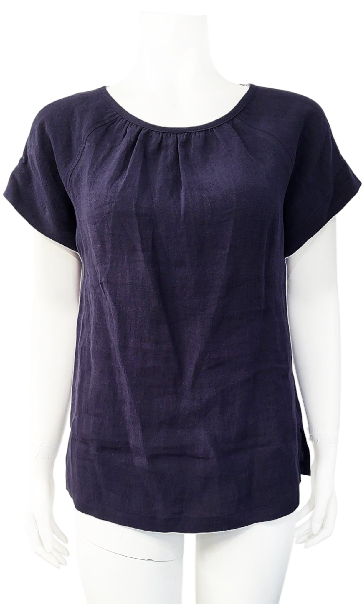 OTIS Rumple Blouse - NAVY SANDWASH