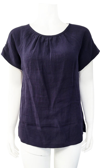 OTIS Rumple Blouse - NAVY SANDWASH