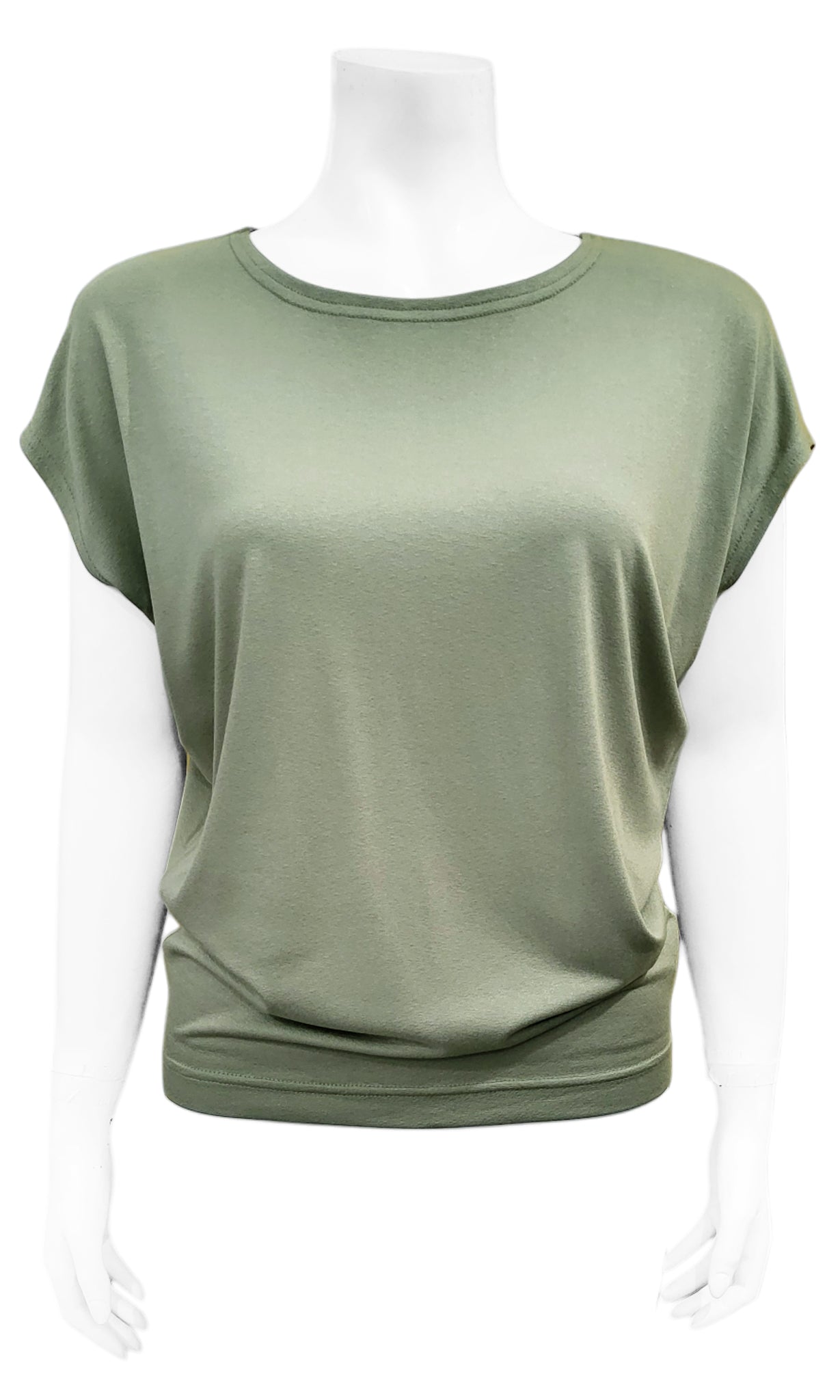 CHARLIE Willow Crepe Slouch Tee - SAGE