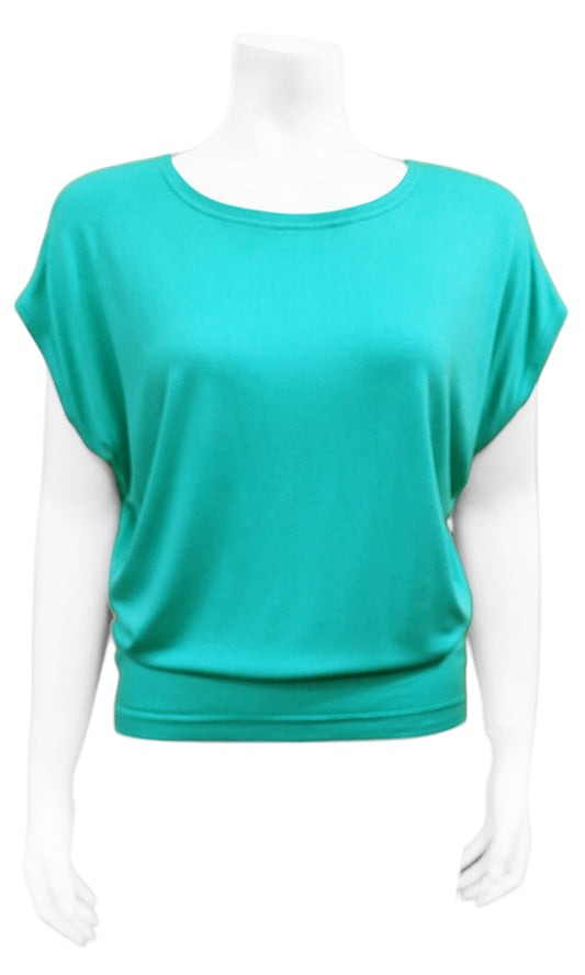 CHARLIE Willow Crepe Slouch Tee - SEAFOAM