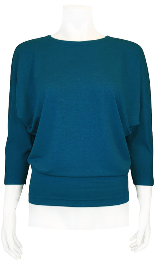JOJO Willow Crepe Slouch Tee - CLASSIC TEAL