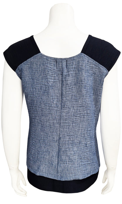 TWAIN Inversible Blouse - Denim